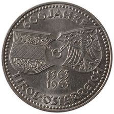 AUSTRIA, 50 Schilling, 1963, KM #2894, MS(60-62), Silver, 34, 20.04