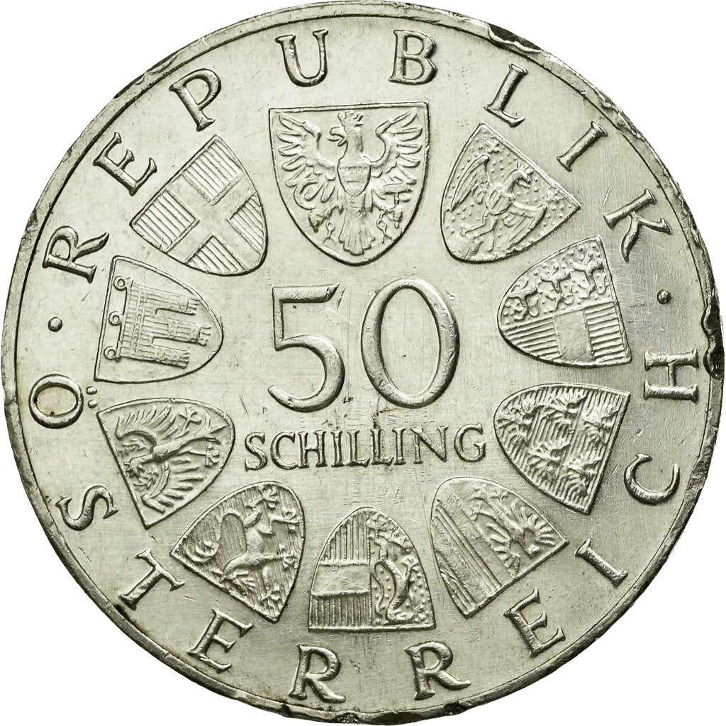 Coin, Austria, 50 Schilling, 1967, AU(55-58), Silver, KM:2902