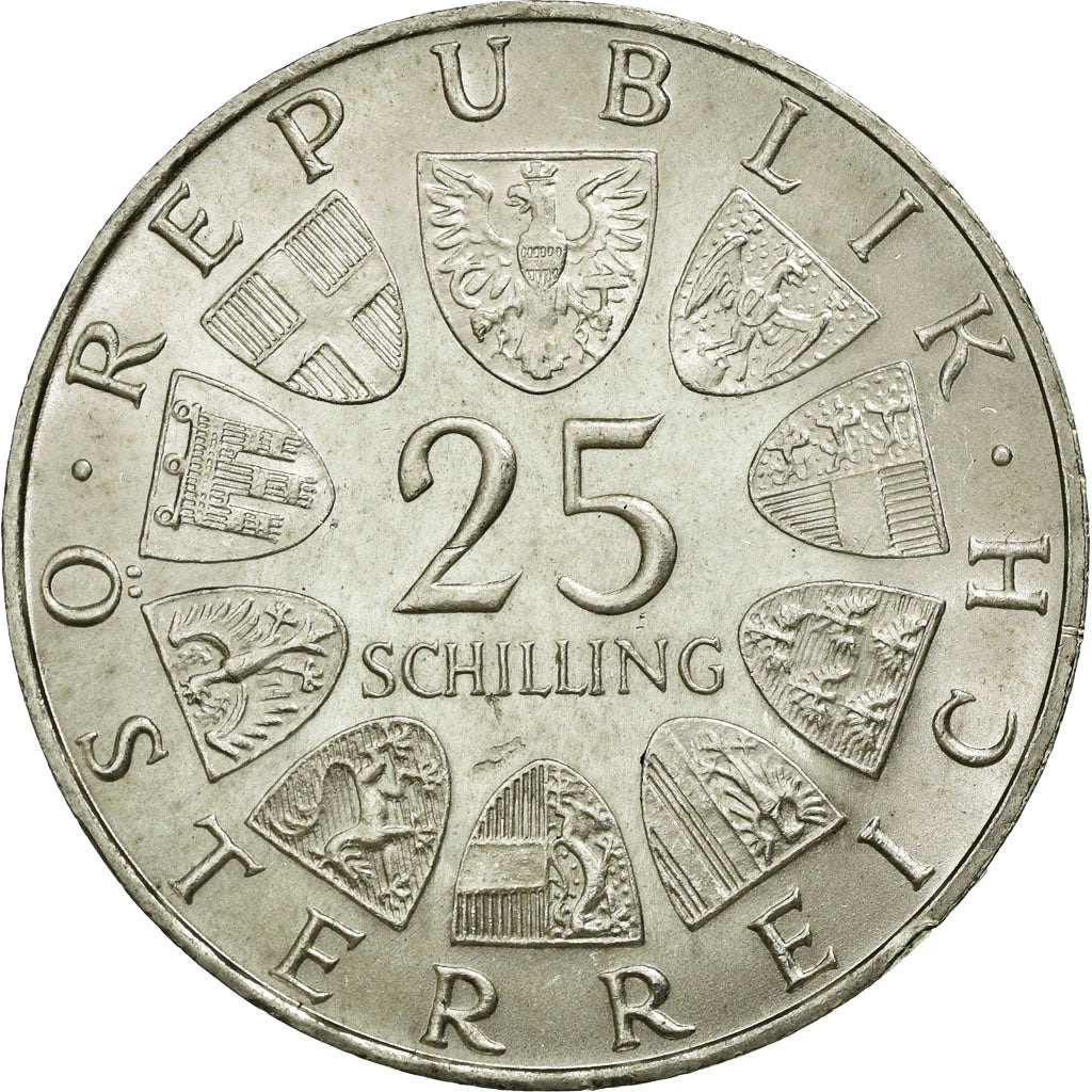 Moneta, Austria, 25 Schilling, 1969, SPL, Argento, KM:2905