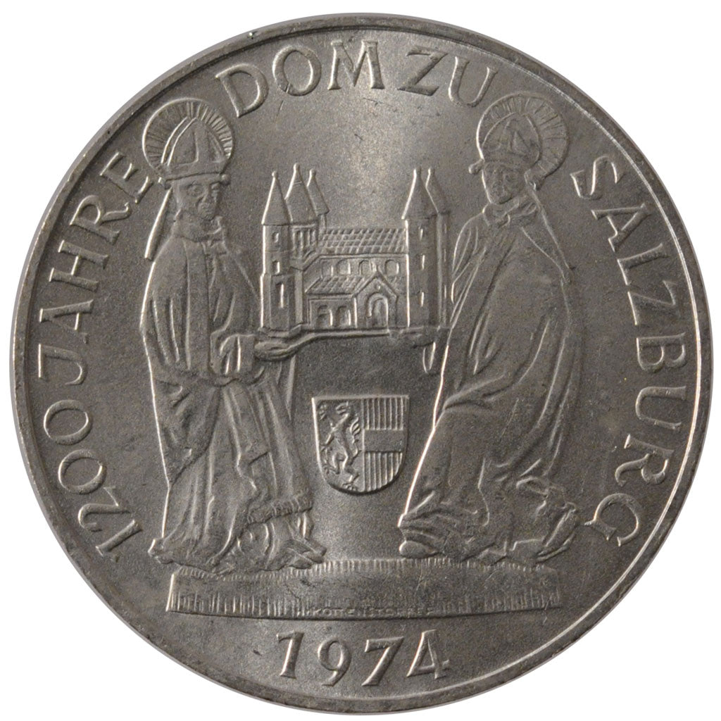 AUSTRIA, 50 Schilling, 1974, KM #2921, MS(60-62), Silver, 34, 19.92
