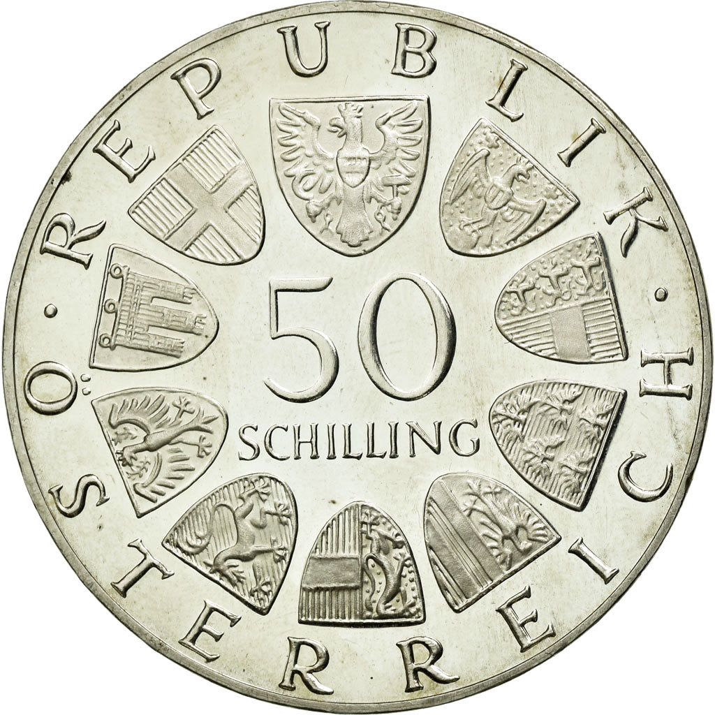 Coin, Austria, 50 Schilling, 1974, MS(60-62), Silver, KM:2922
