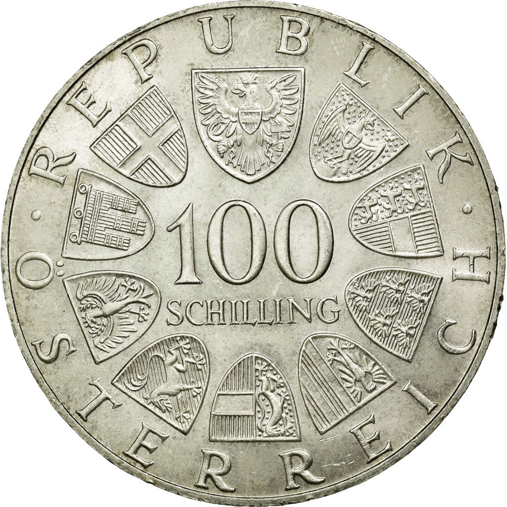 Coin, Austria, 100 Schilling, 1975, MS(60-62), Silver, KM:2923