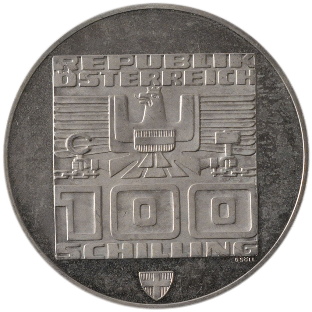 Coin, Austria, 100 Schilling, 1976, MS(60-62), Silver, KM:2928
