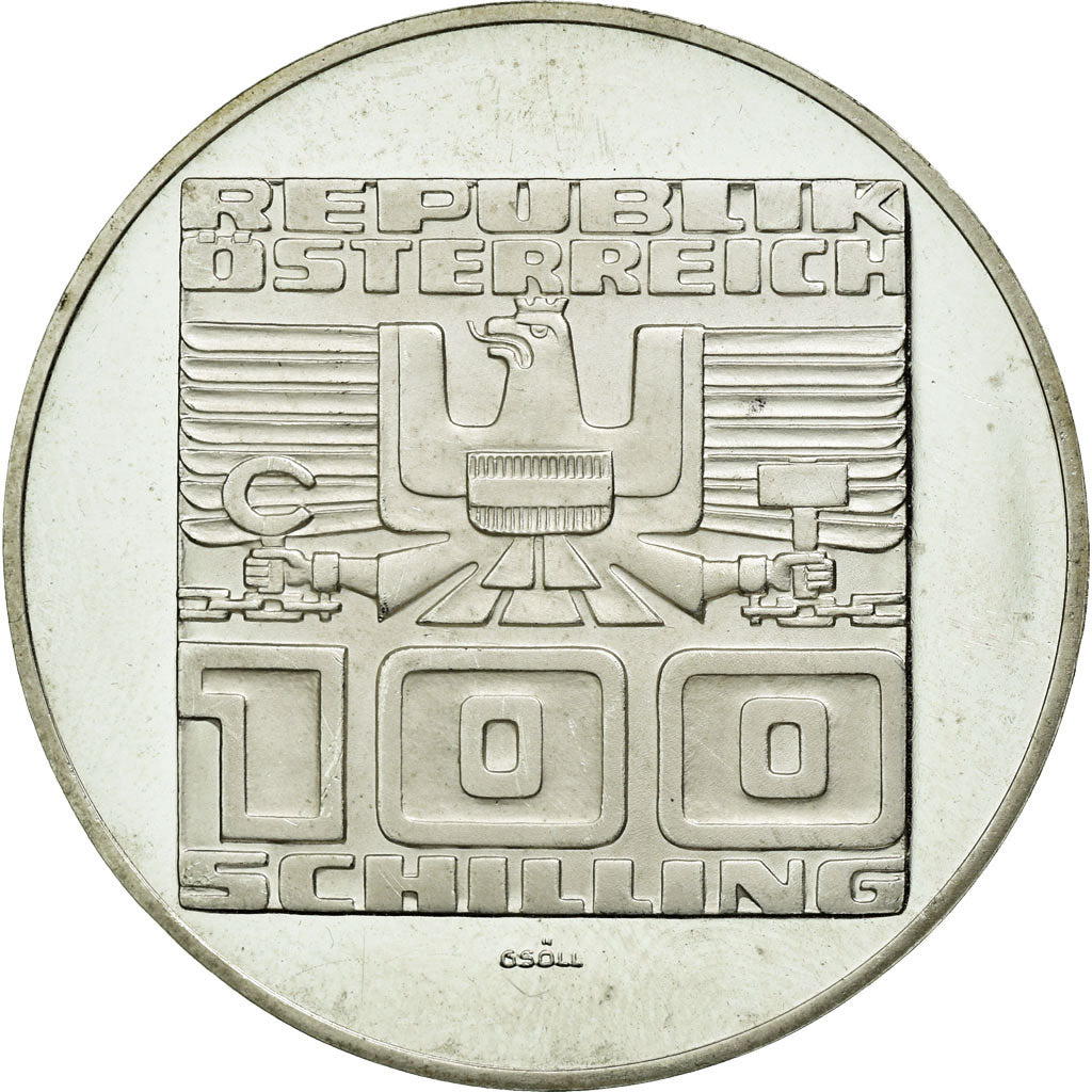 Coin, Austria, 100 Schilling, 1977, MS(60-62), Silver, KM:2935