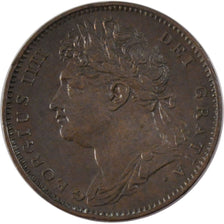 GREAT BRITAIN, Farthing, 1822, KM #677, EF(40-45), Copper, 4.75