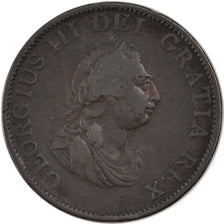 GREAT BRITAIN, 1/2 Penny, 1799, KM #647, VF(30-35), Copper, 30.20, 12.29