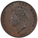 GREAT BRITAIN, 1/2 Penny, 1827, KM #692, AU(50-53), Copper, 9.25