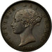 Coin, Great Britain, Victoria, 1/2 Penny, 1854, AU(50-53), Copper, KM:726