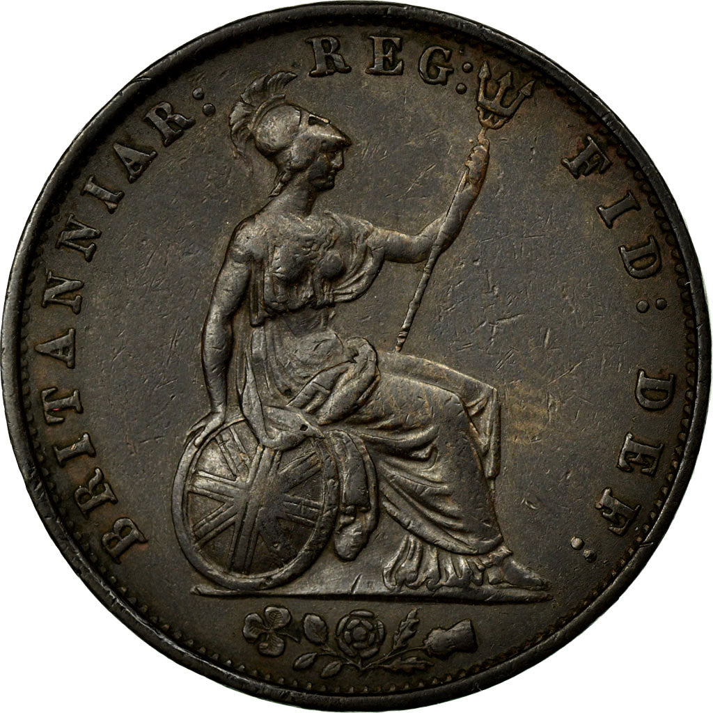 Coin, Great Britain, Victoria, 1/2 Penny, 1854, AU(50-53), Copper, KM:726