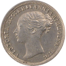 GREAT BRITAIN, 3 Pence, 1877, KM #730, AU(55-58), Silver, 1.42