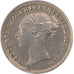 GREAT BRITAIN, 3 Pence, 1877, KM #730, AU(55-58), Silver, 1.42
