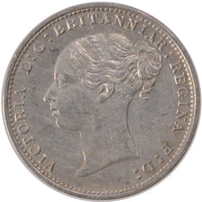 GREAT BRITAIN, 3 Pence, 1883, KM #730, AU(55-58), Silver, 1.40