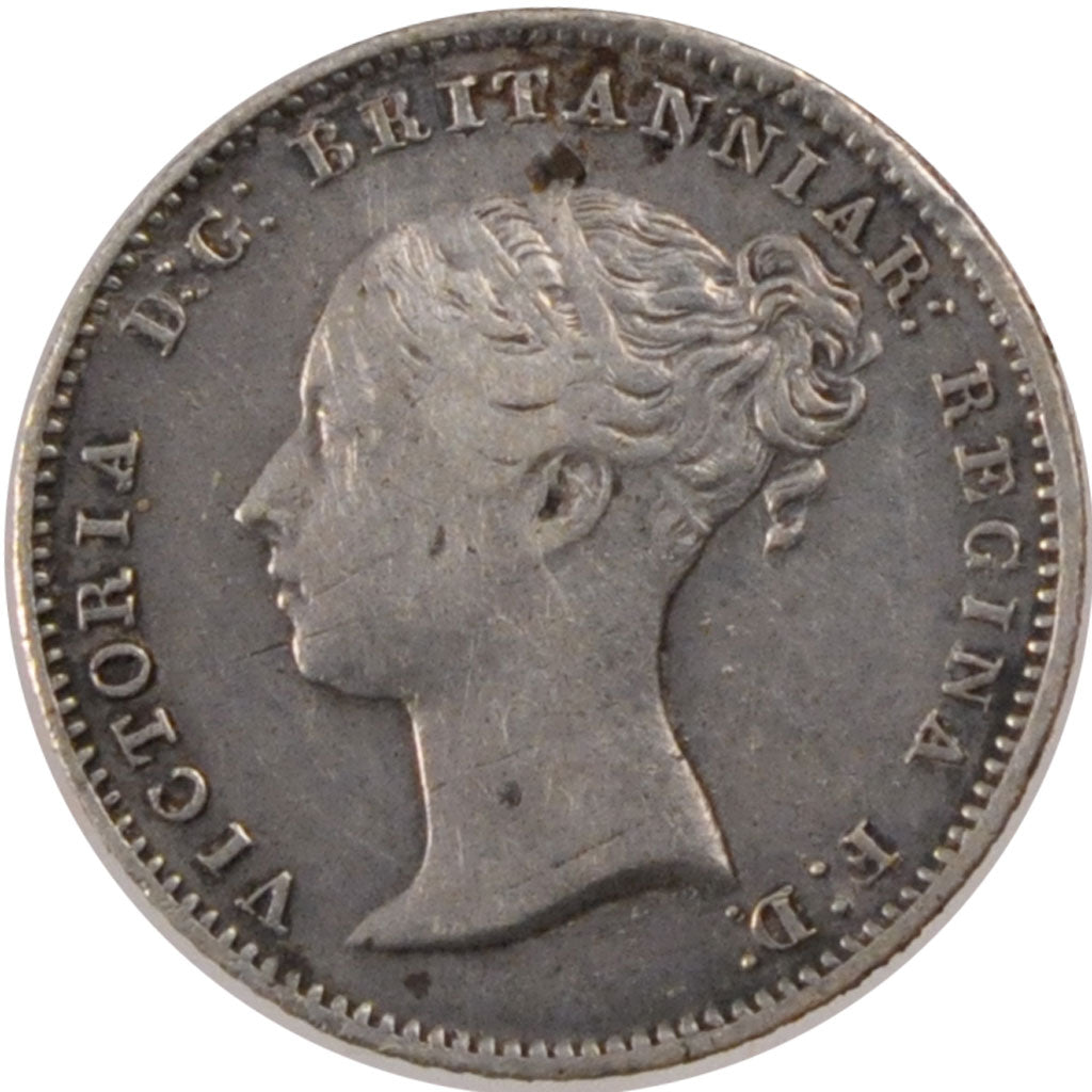 GREAT BRITAIN, 4 Pence, Groat, 1849, KM #731.1, EF(40-45), Silver, 1.87