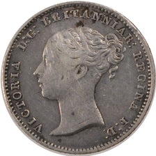 GREAT BRITAIN, 4 Pence, Groat, 1849, KM #731.1, EF(40-45), Silver, 1.87