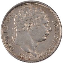 GREAT BRITAIN, 6 Pence, 1819, KM #665, AU(55-58), Silver, 2.82