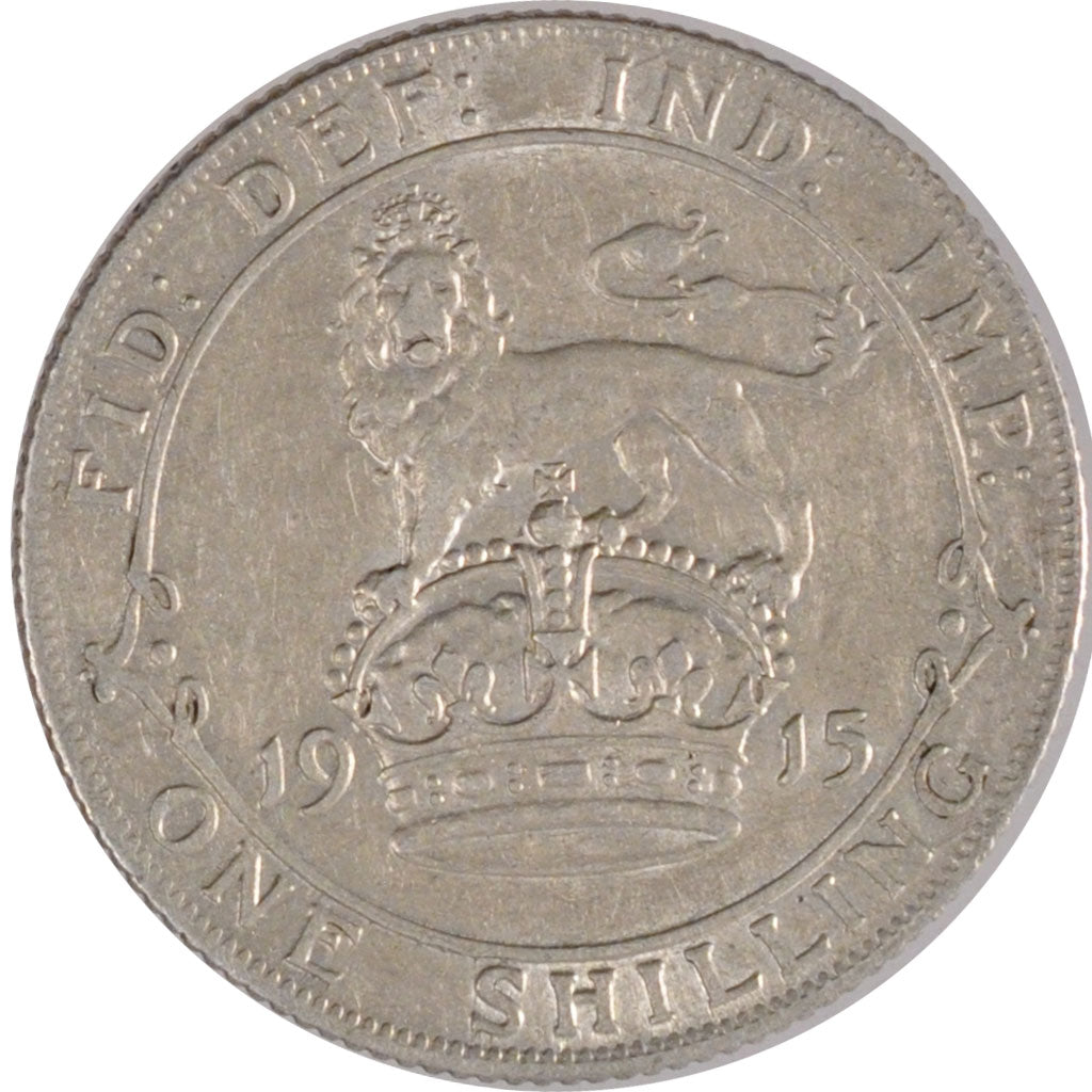 Coin, Great Britain, George V, Shilling, 1915, AU(50-53), Silver, KM:816