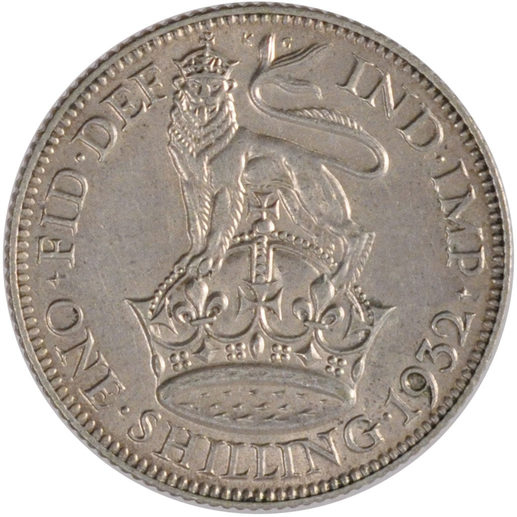 GREAT BRITAIN, Shilling, 1932, KM #833, AU(55-58), Silver, 23.5, 5.63