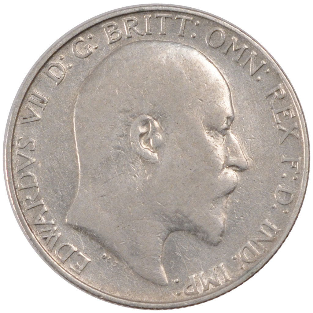 GREAT BRITAIN, Florin, Two Shillings, 1905, KM #801, VF(20-25), Silver, 28.3,...