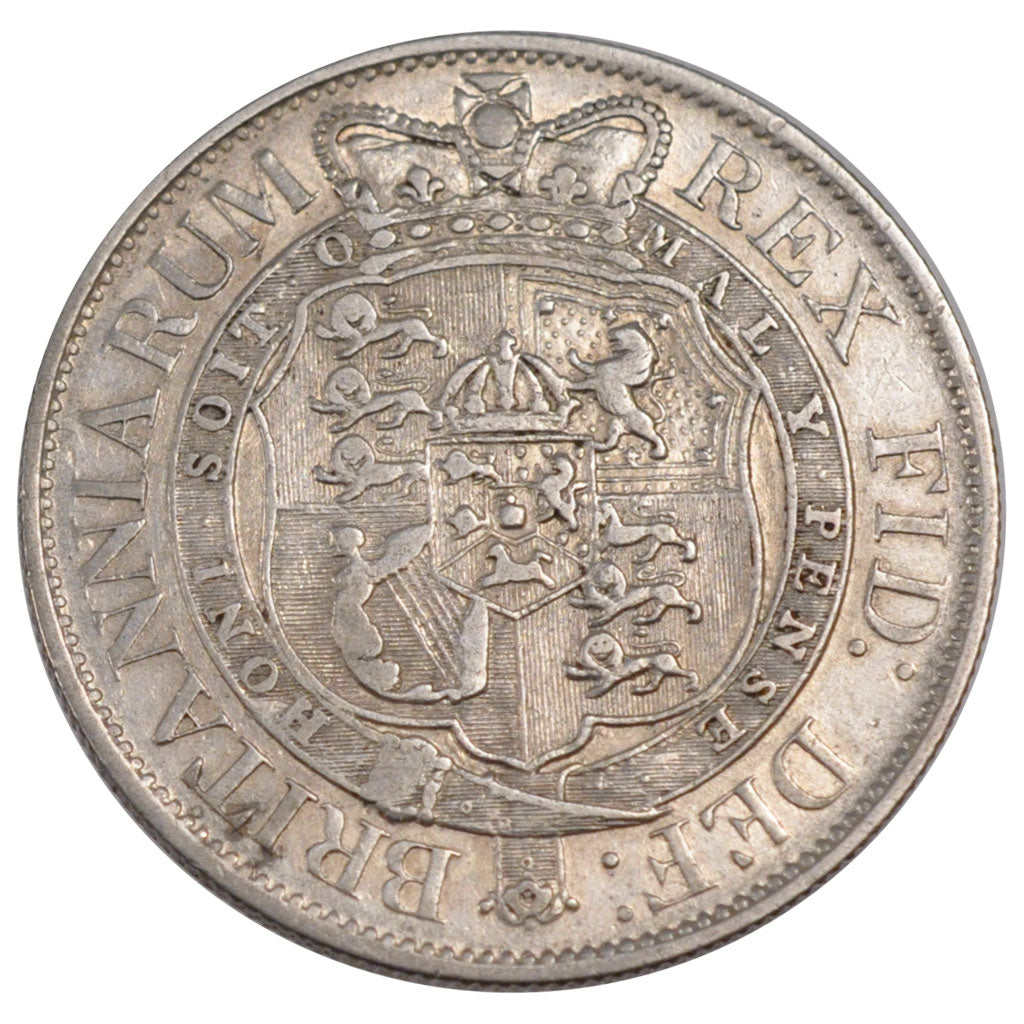 GREAT BRITAIN, 1/2 Crown, 1818, KM #672, EF(40-45), Silver, 14.05