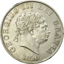Münze, Großbritannien, George III, 1/2 Crown, 1820, SS+, Silber, KM:672
