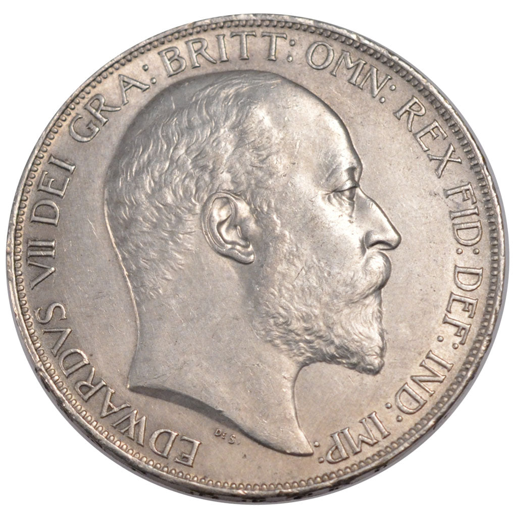 GREAT BRITAIN, Crown, 1902, KM #803, AU(55-58), Silver, 38.61, 28.27