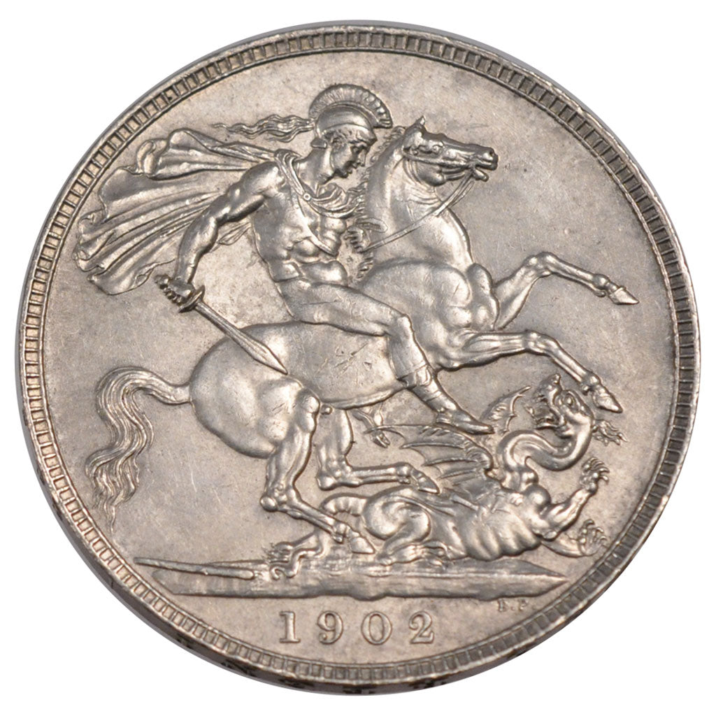 GREAT BRITAIN, Crown, 1902, KM #803, AU(55-58), Silver, 38.61, 28.27