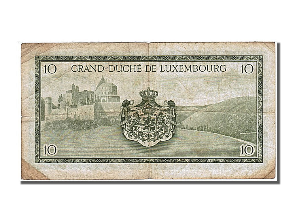 Luxembourg, 10 Francs, 1954, KM #48a, VF(30-35), J 975820