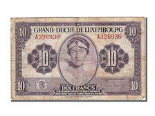 Luxembourg, 10 Francs, 1944, KM #44a, VF(30-35), A 326936