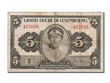 Luxembourg, 5 Francs, 1944, KM #43a, VF(30-35), 477628