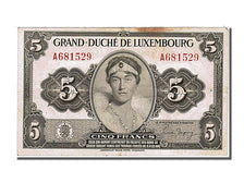 Luxembourg, 5 Francs, 1944, KM #43b, EF(40-45), A 681529