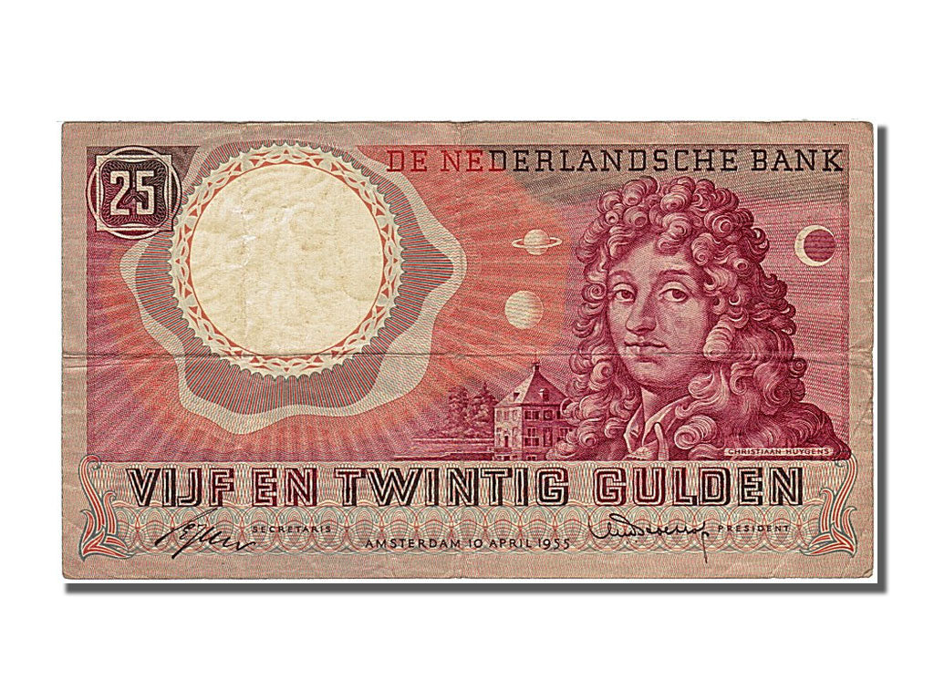 Banknote, Netherlands, 25 Gulden, 1955, 1955-04-10, AU(50-53)