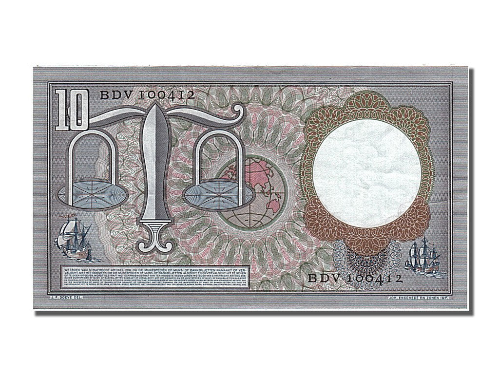 Paesi Bassi, 10 Gulden, 1953, 1953-03-23, SPL