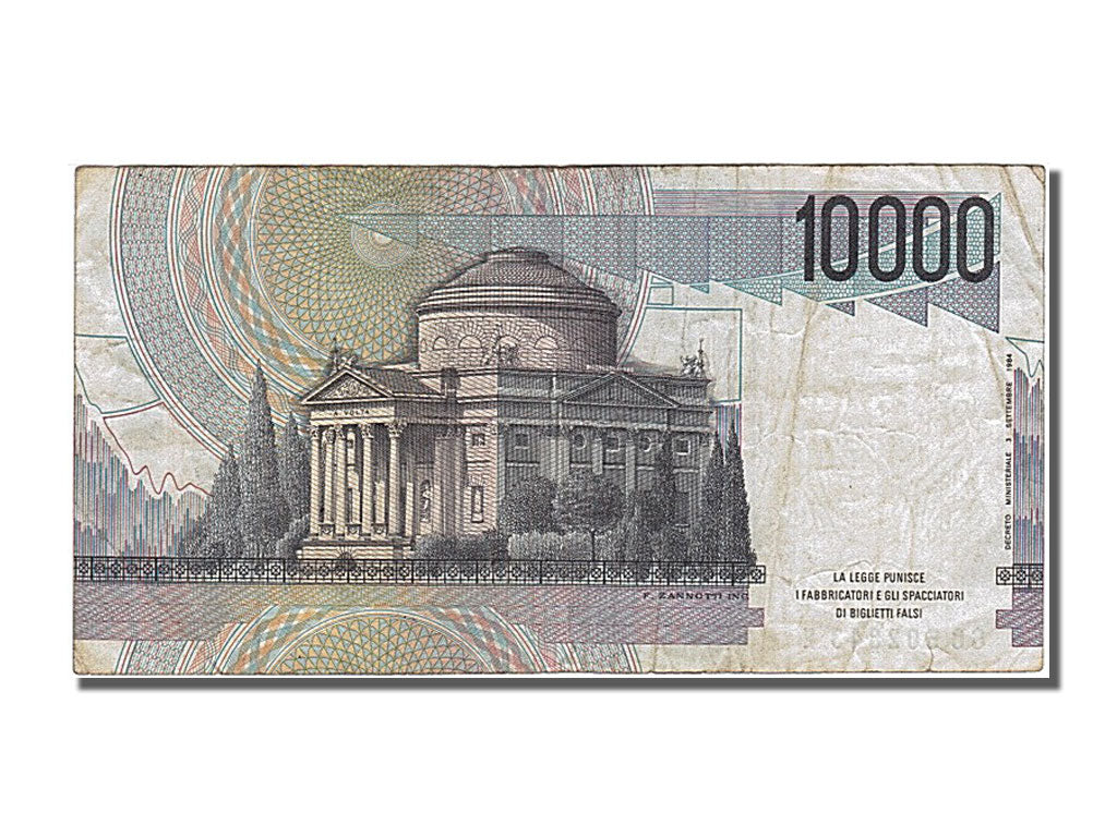 Italy, 10,000 Lire, 1984, KM #112b, 1984-09-03, VF(30-35), GC 502843 E