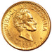 COLOMBIA, 5 Pesos, 1927, KM #204, MS(60-62), Gold, 8.00
