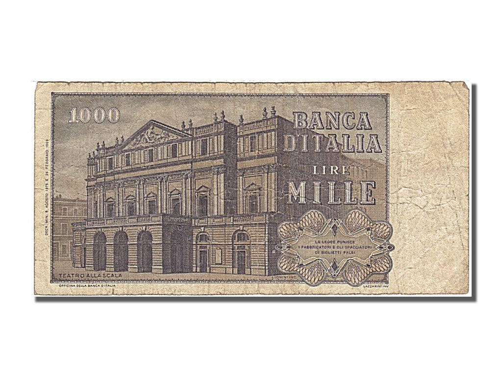 Italy, 1000 Lire, 1975, 1975-08-05, EF(40-45), UC 325985 I
