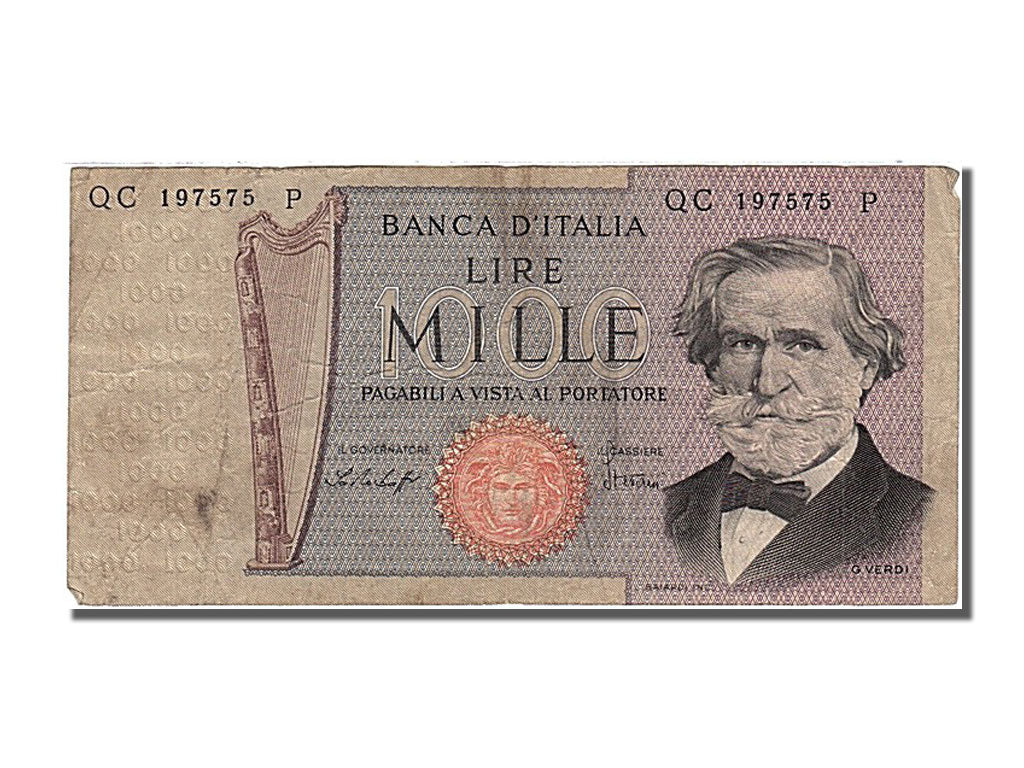Italy, 1000 Lire, 1977, KM #101d, 1977-01-10, VF(30-35), QC 197575 P