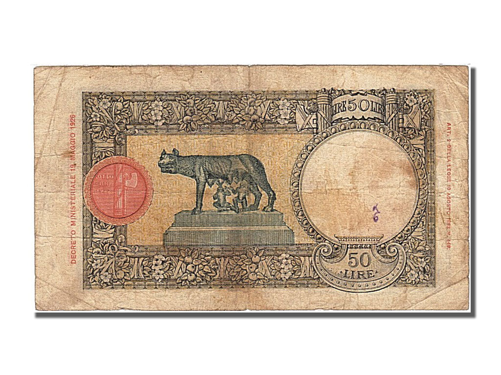 Italy, 50 Lire, 1939, KM #54b, 1939-12-29, VF(30-35), F 552