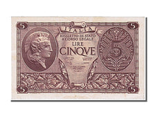 Italy, 5 Lire, 1944, KM #31b, 1944-11-23, UNC(65-70), 695634
