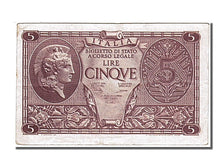 Italia, 5 Lire, 1944, 1944-11-23, SPL-