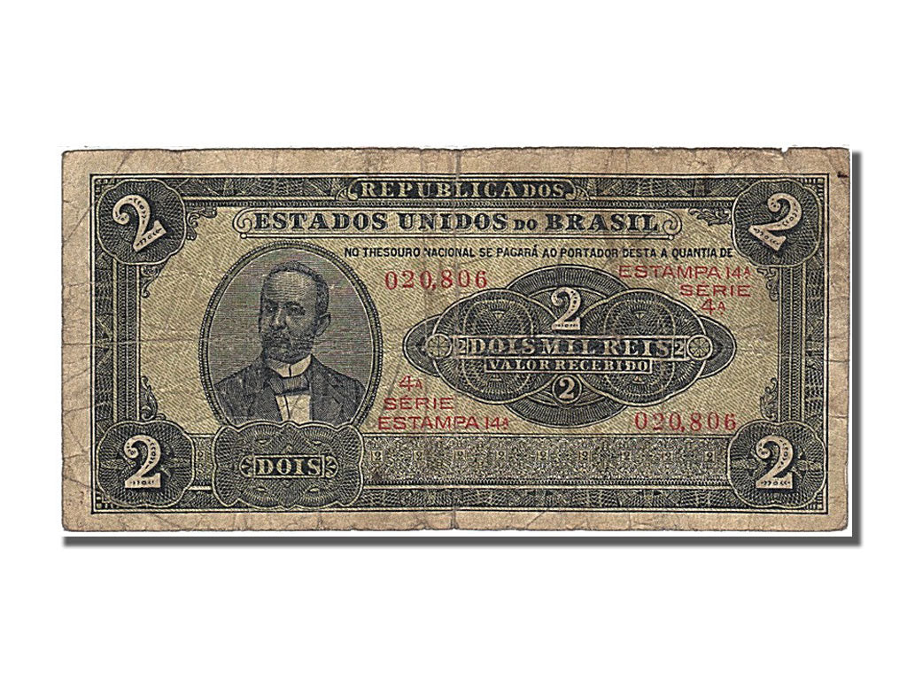 Brazil, 2 Mil Reis, 1921, KM #16, VF(30-35), 020806