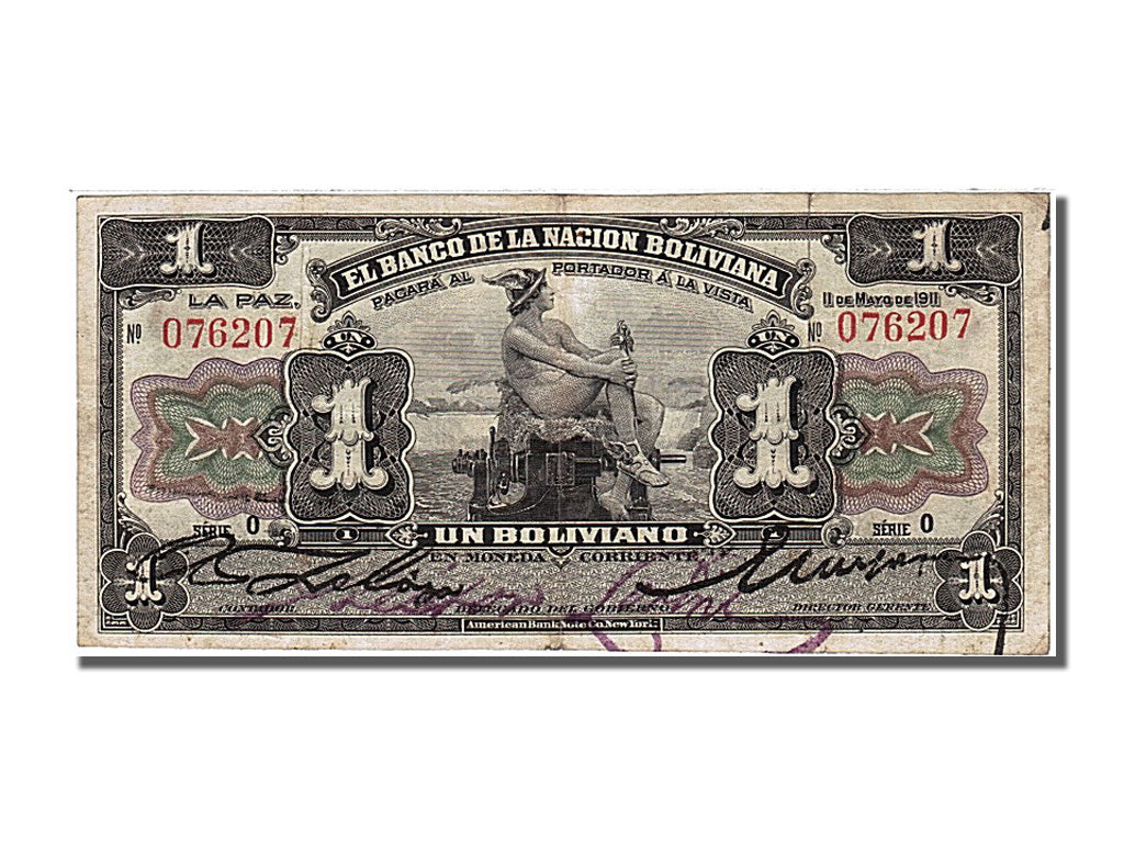 Bolivie, 1 Boliviano, type 1911 