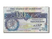 Guernsey, 10 Pounds, 1980, KM #50a, EF(40-45), A 004115