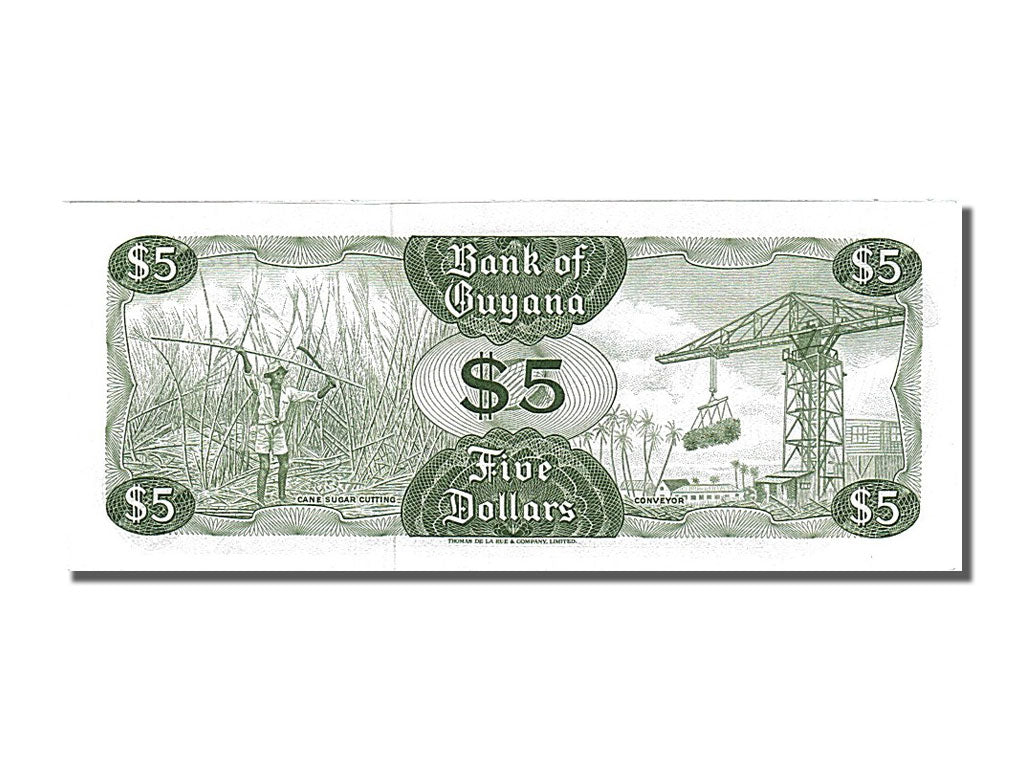Guyana, 5 Dollars, 1983, KM #22d, UNC(65-70), A/26