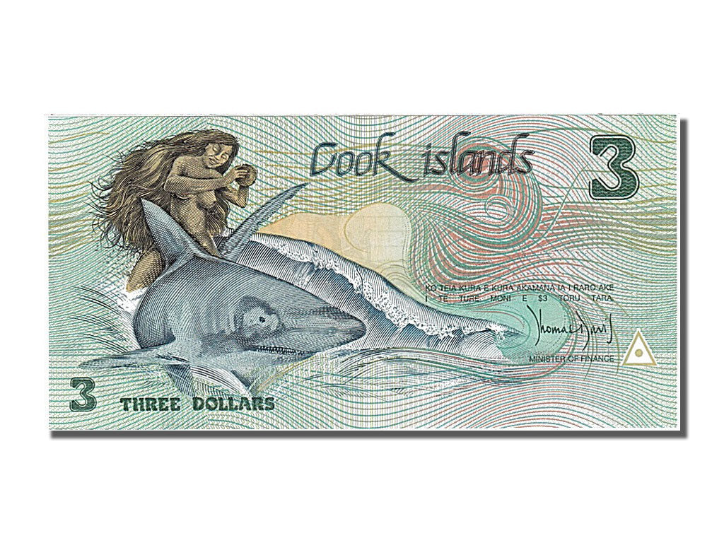 Cook Islands, 3 Dollars, 1987, KM #3a, UNC(65-70)