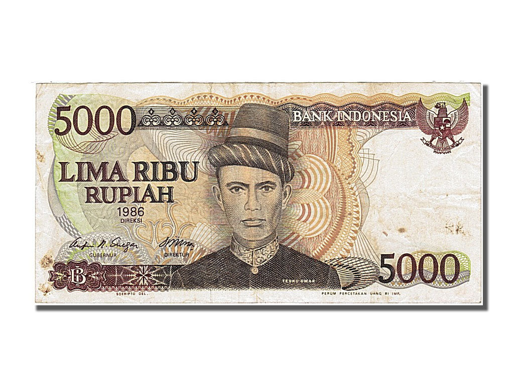 Indonesia, 5000 Rupiah, 1986, KM #125a, EF(40-45), XMA 253827