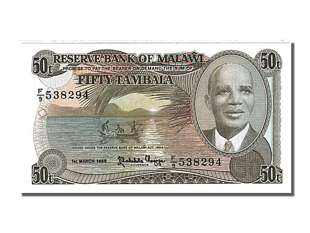 Malawi, 50 Tambala, 1986, KM #18, 1986-03-01, UNC(65-70), F/9