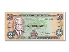 Jamaica, 5 Dollars, 1991, KM #70d, 1991-07-01, UNC(65-70), CE 501186