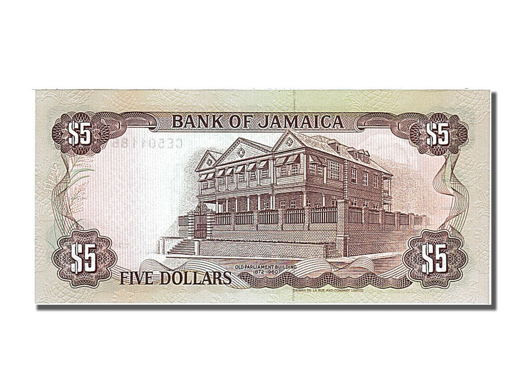 Jamaica, 5 Dollars, 1991, KM #70d, 1991-07-01, UNC(65-70), CE 501186