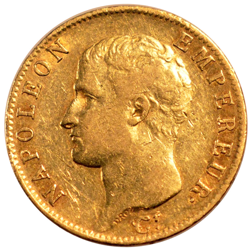 FRANCE, Napoléon I, 20 Francs, 1806, Paris, KM #674.1, AU(50-53), Gold, Gadoury
