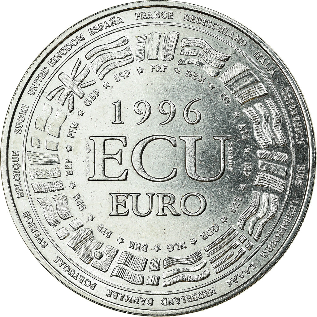 France, Medal, Ecu Europa, Politics, Society, War, 1996, MS(65-70)